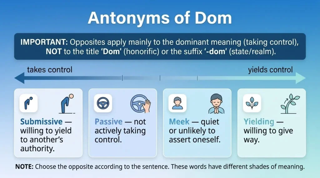 Antonyms of Dom
