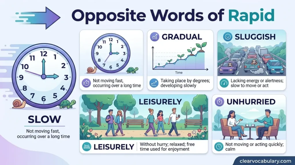Antonyms of Rapid