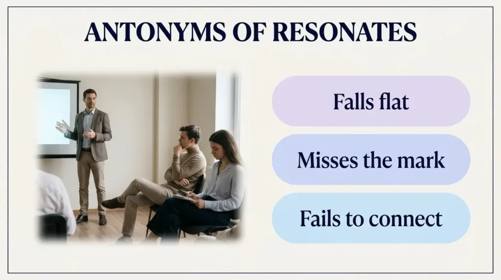 Antonyms of Resonates