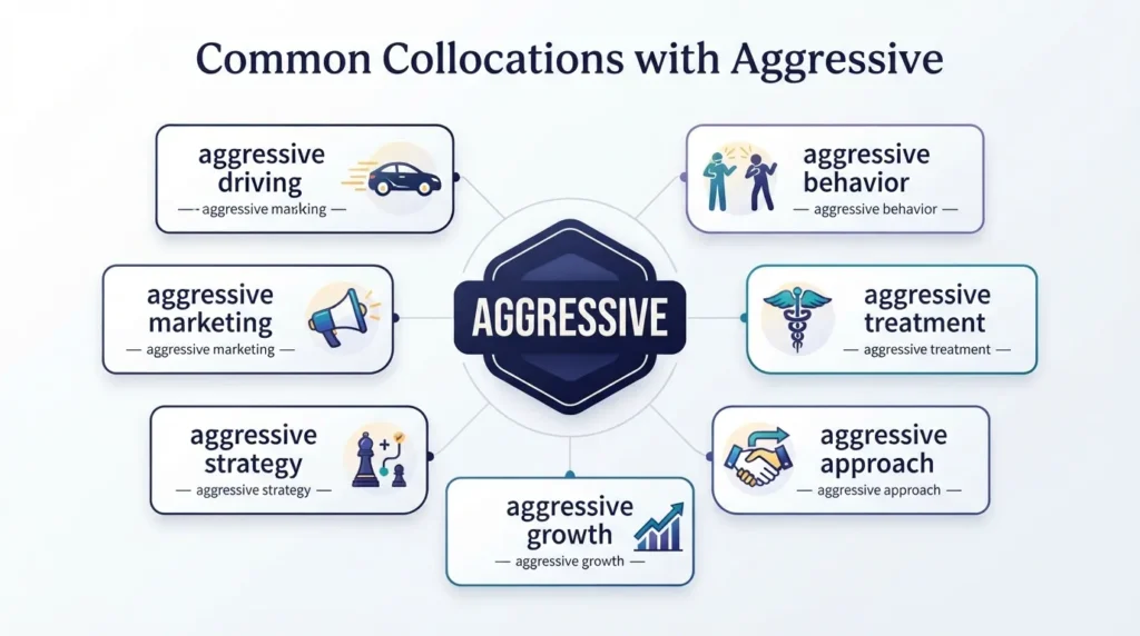 Common Collocations with Aggressive