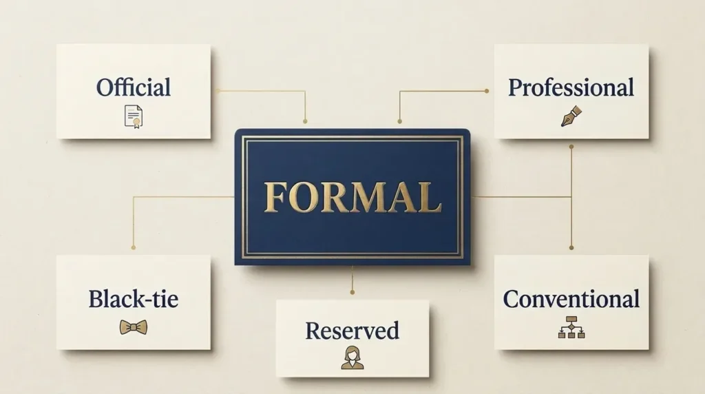 Synonyms for Formal by Meaning