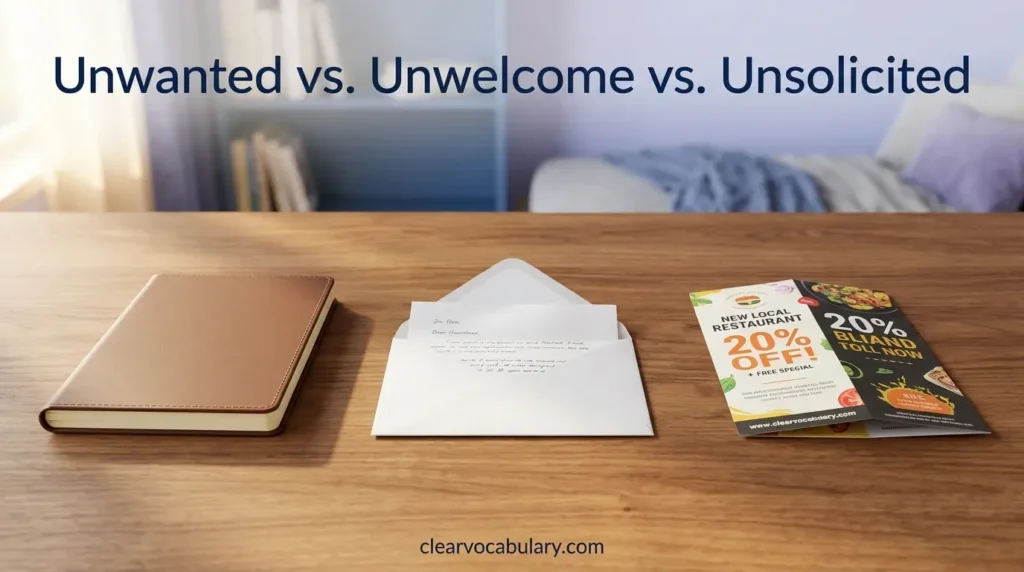 Unwanted vs. Unwelcome vs. Unsolicited