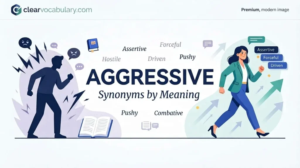 aggressive synonyms