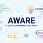 aware synonyms in english